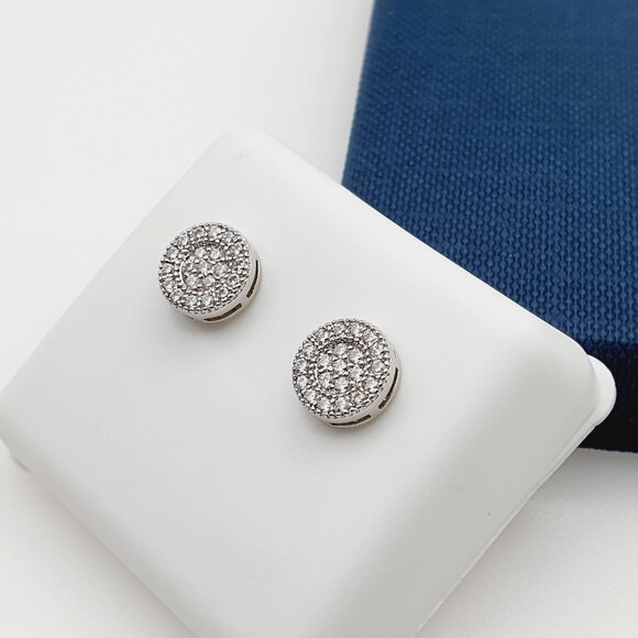 - "925 Sterling Silver Plated CZ Earrings, INUS1BR174 - Picture 9 of 9